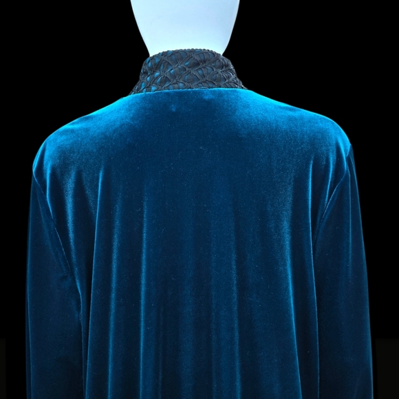 Diamond Tea Velvet Maxi Robe Size L - Picture 8 of 9